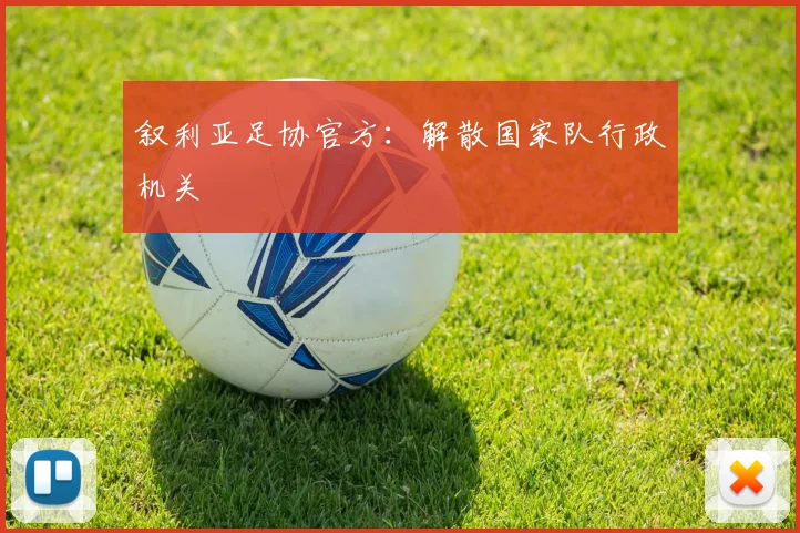 叙利亚足协官方：解散国家队行政机关